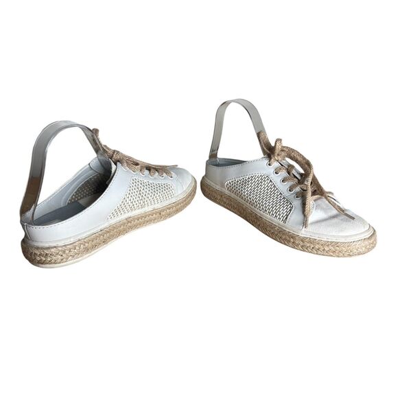 Dolce Vita Sneakers Size 8.5 Lian Lace-Up Slip-On Espadrille Platform Leather - Picture 6 of 12